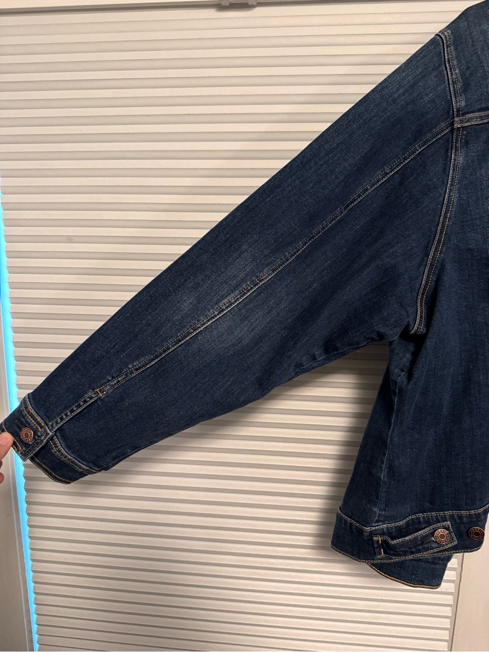 torrid Dark Blue Denim Jacket with Contrast Stitching - Picture 5 of 7